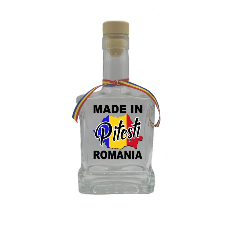 Made in pitesti romania, sticla cu mesaj plata, 250 ml, model divgs179 06 15